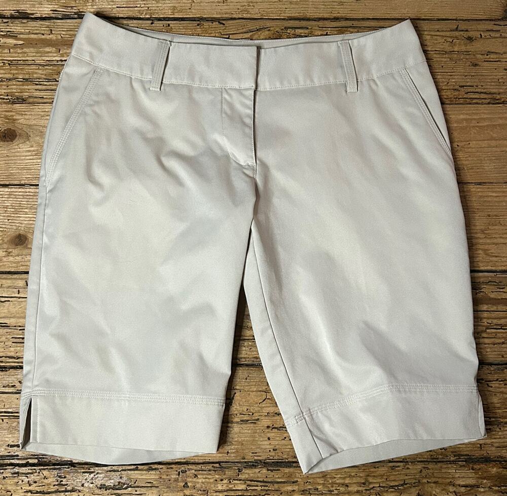 Adidas Women’s Size 6 Khaki Bermuda Gold Shorts